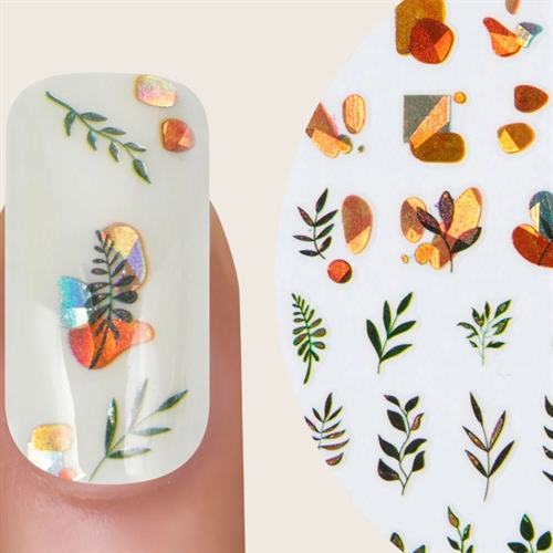 Efterårs holografisk - Nail stickers 
